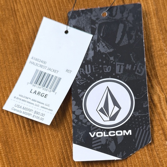 Volcom Halecrest Jacket - NWT Mens Size Large Rust - #46205-DSK1 - Picture 4 of 5